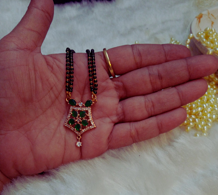 green diamond mangalsutra