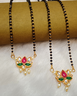 Lotus crystals mangalsutra