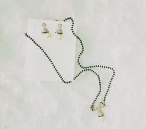 white bead mangalsutra